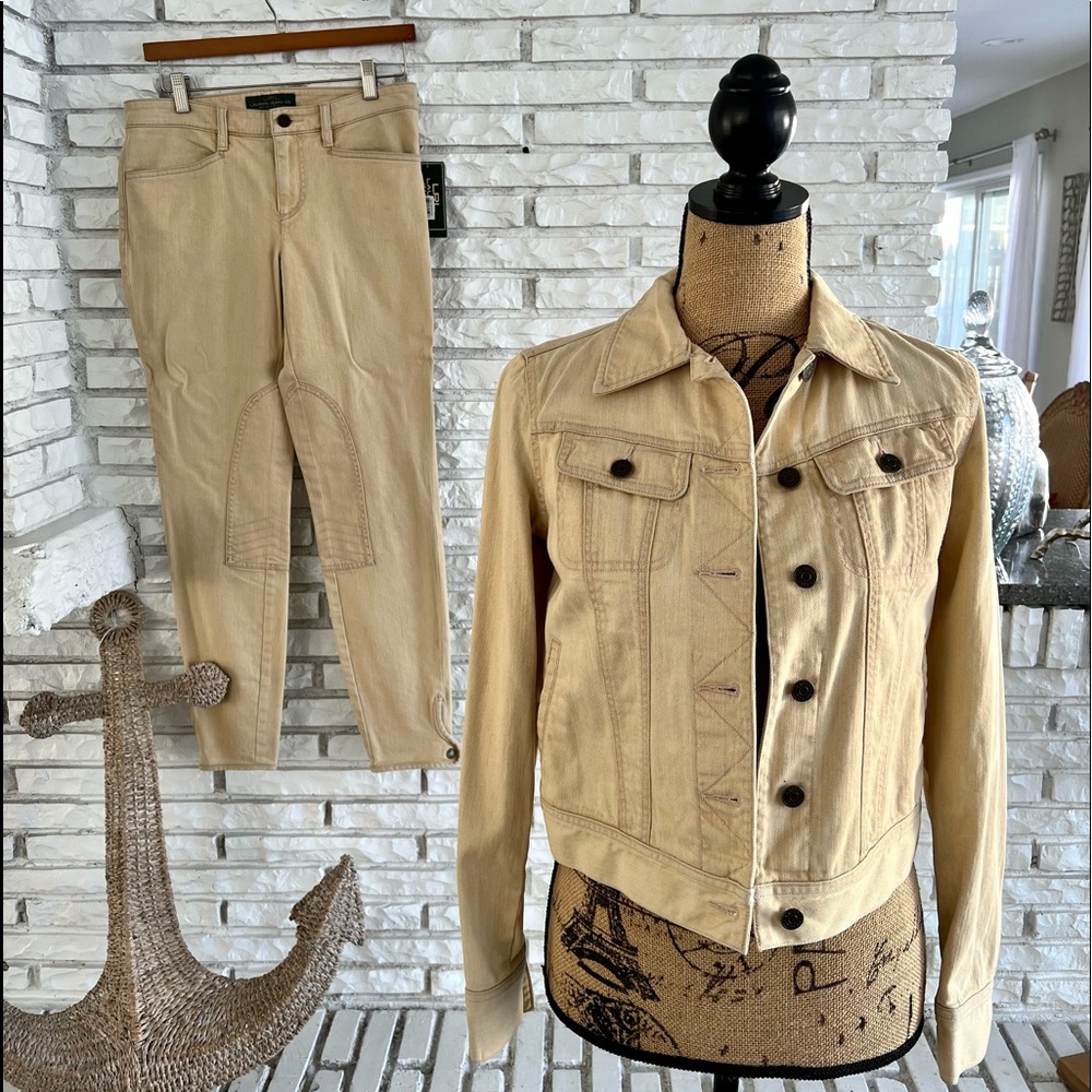 Lauren Ralph Lauren women’s Jean Jacket and Pant Set NWT